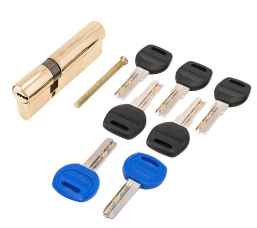 Механизм цилиндровый АЛЛЮР DL-01 90 (30х10х50) BP д/КИТАЙ. дв. (перекод.5+2) перфокл./кл. /1290