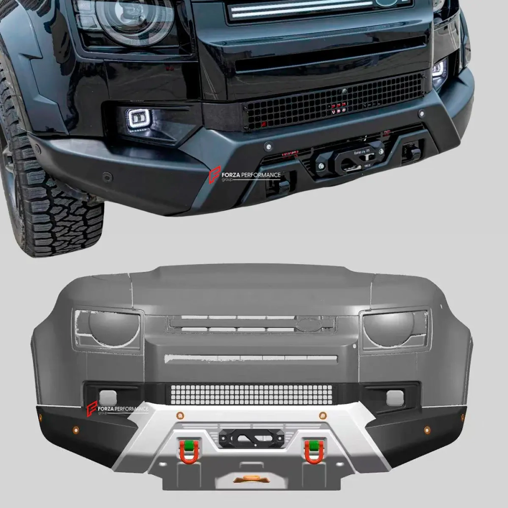Алюминиевый передний бампер с лебедкой для LAND ROVER DEFENDER L663 2019+ Лэнд Ровер Дефендер
