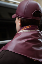 Бейсболка экокожа винный