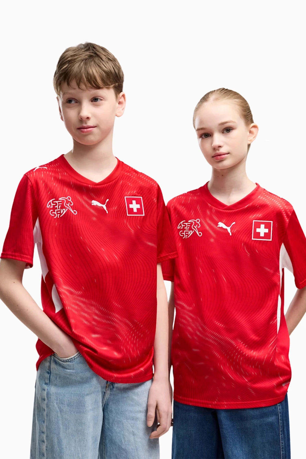 Футболка Puma Швейцария 2026 Home Junior - красный