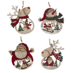 GAEM Изделие декоративное подвесное "Рождество", L11 W0,5 H11 см, 4в.