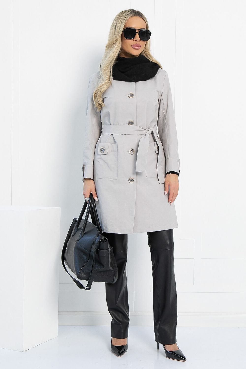 Плащ Гелла (серый) П13015-14М LT Collection