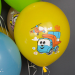 Шар 12" Ассорти Грузовичок Лёва, пастель ВВ 10 шт