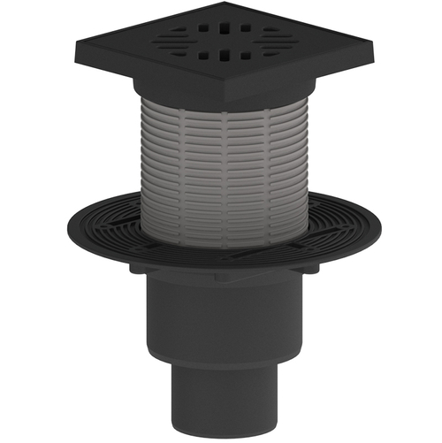 ТП-310PNG Трап с чугунный подрамником и чугунной решеткой 150*150 регулируемый DN110/75/50