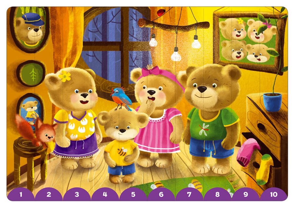 Собери картинки по цифрам и цветам