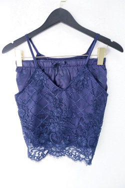 Комплект синий с кружевом 42 размер, новый