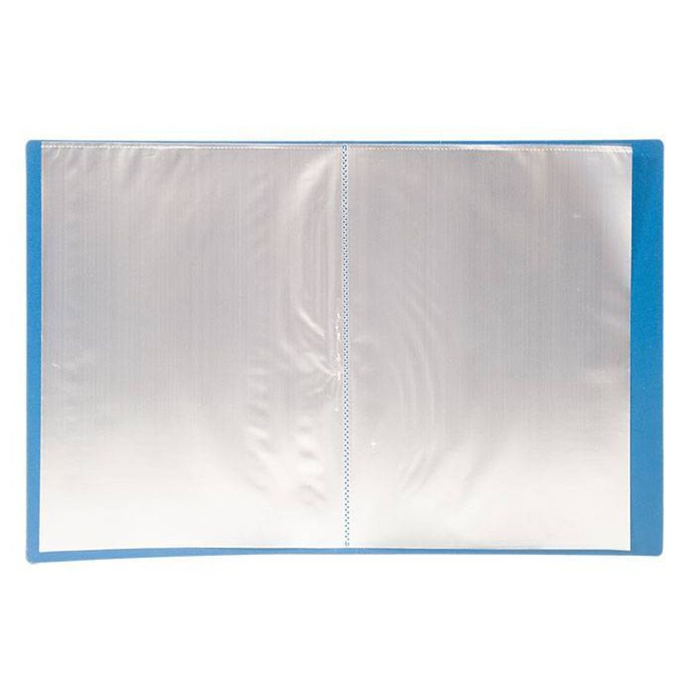 Папка с файлами LITE А4 10 файлов синий пластик 500 мкм