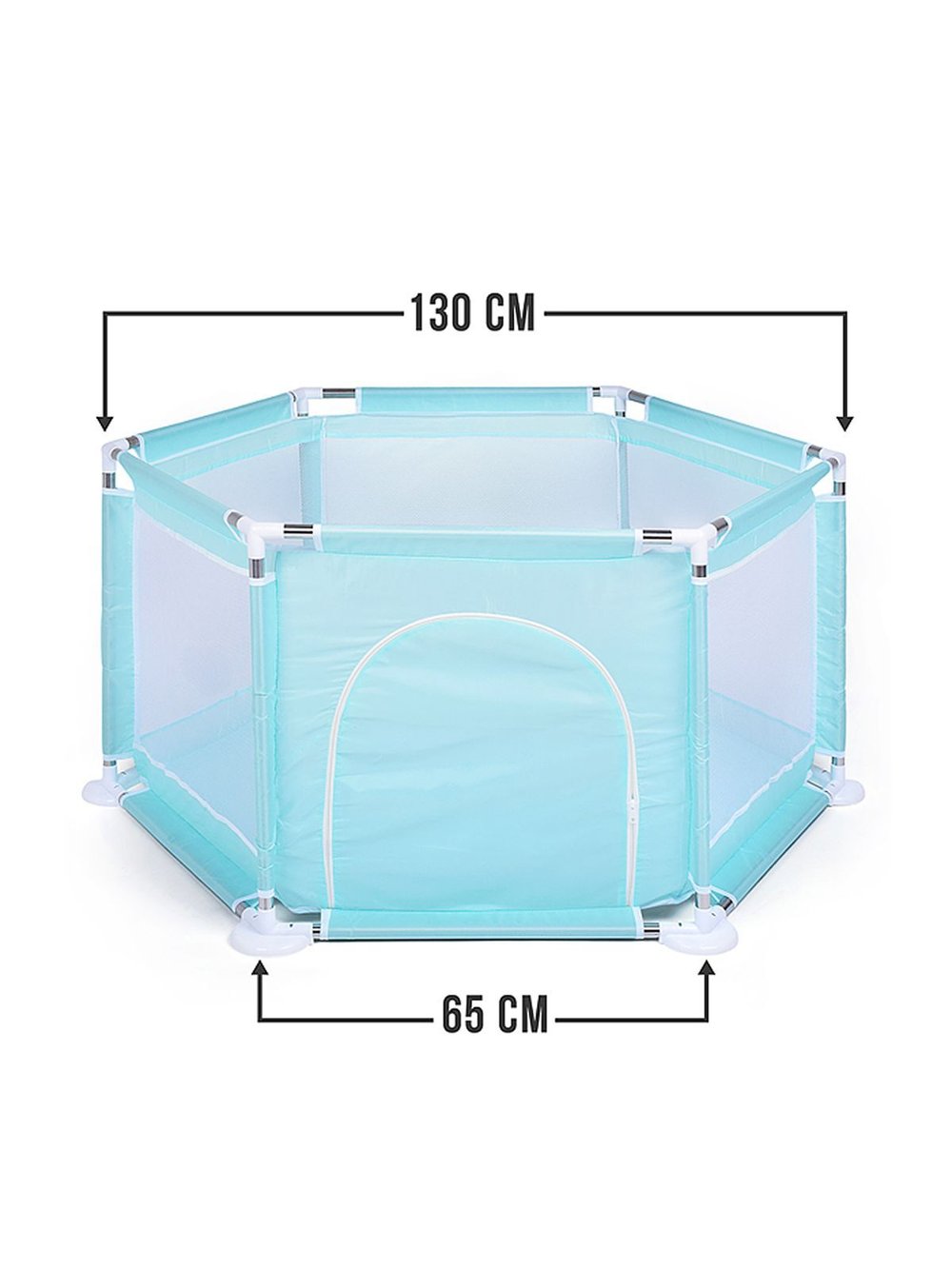 Манеж детский шестигранный (113*130*65) цвет бирюзовый (М8-4)