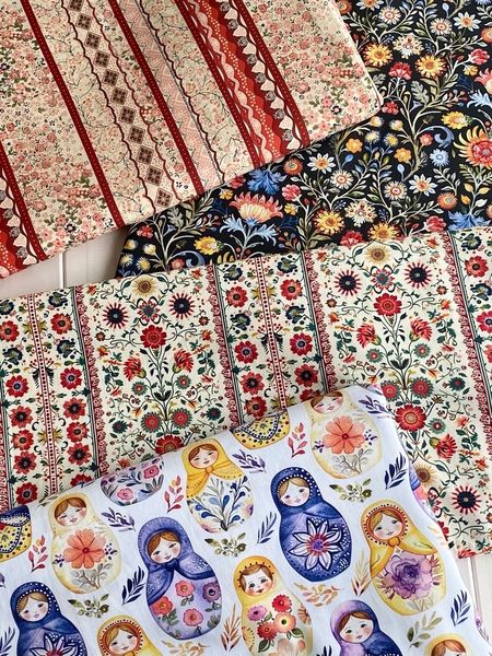 МАТРЕШКИ, 100% хлопок, ширина 110 см 4