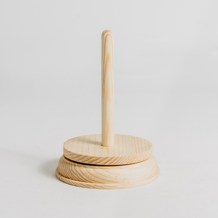 Деревянный спиннер-подставка для пряжи, для клубка из древесины кедра. KL10