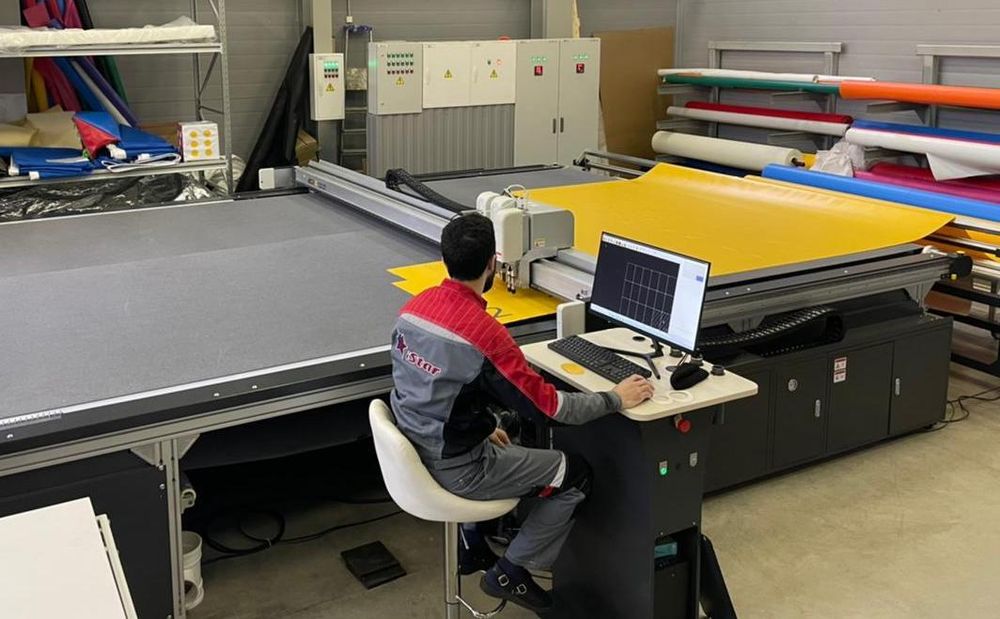 Автоматический раскрой технического текстиля на плоттере - услуги- плоттерная резка