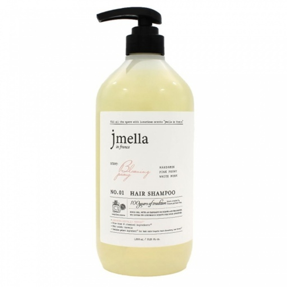 JMELLA  Шампунь для волос "Мандарин, розовый пион, белый мускус"- IN FRANCE BLOOMING PEONY HAIR SHAMPOO, 500 мл