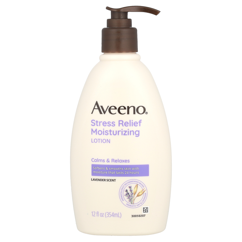 Aveeno, увлажняющий лосьон для снятия стресса, лаванда, 354 мл (12 жидк. унций)