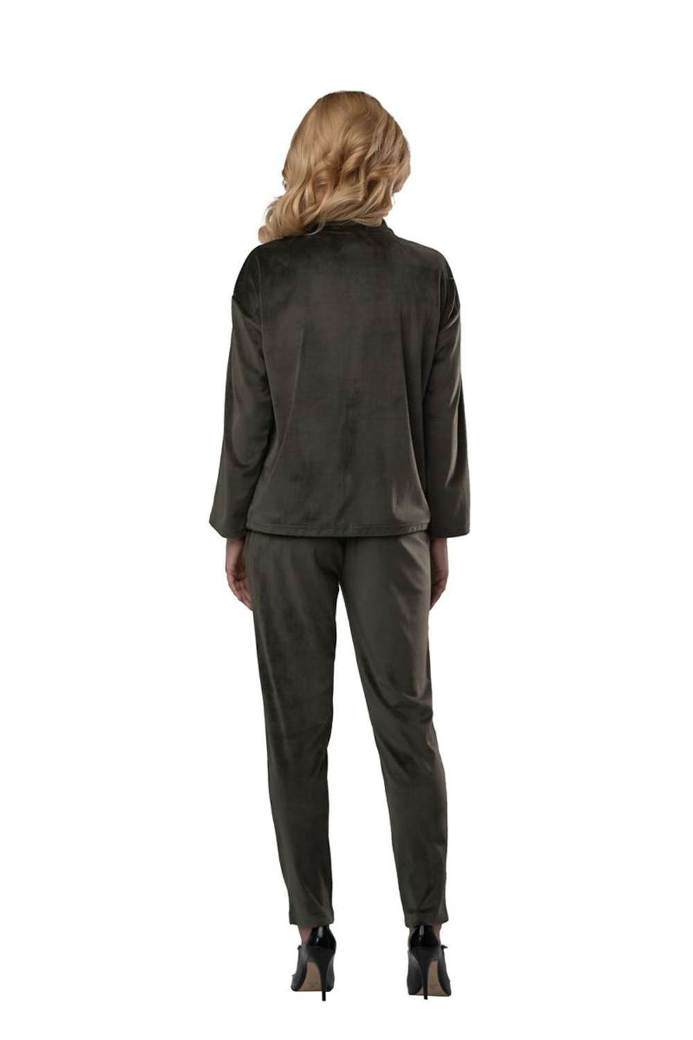 Женский брючный костюм с курткой (Размер: XXXL) (Цвет: хаки)