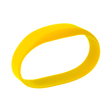 Перезаписываемый RFID браслет T5577 “OFFICE TEMIC” ЖЕЛТЫЙ, без застежки