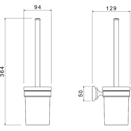 Ершик для унитаза Aquatek Классик AQ4510PG Золото