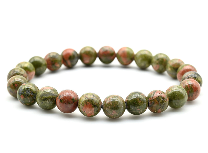 Браслет Яшма Унакит шар 8 мм