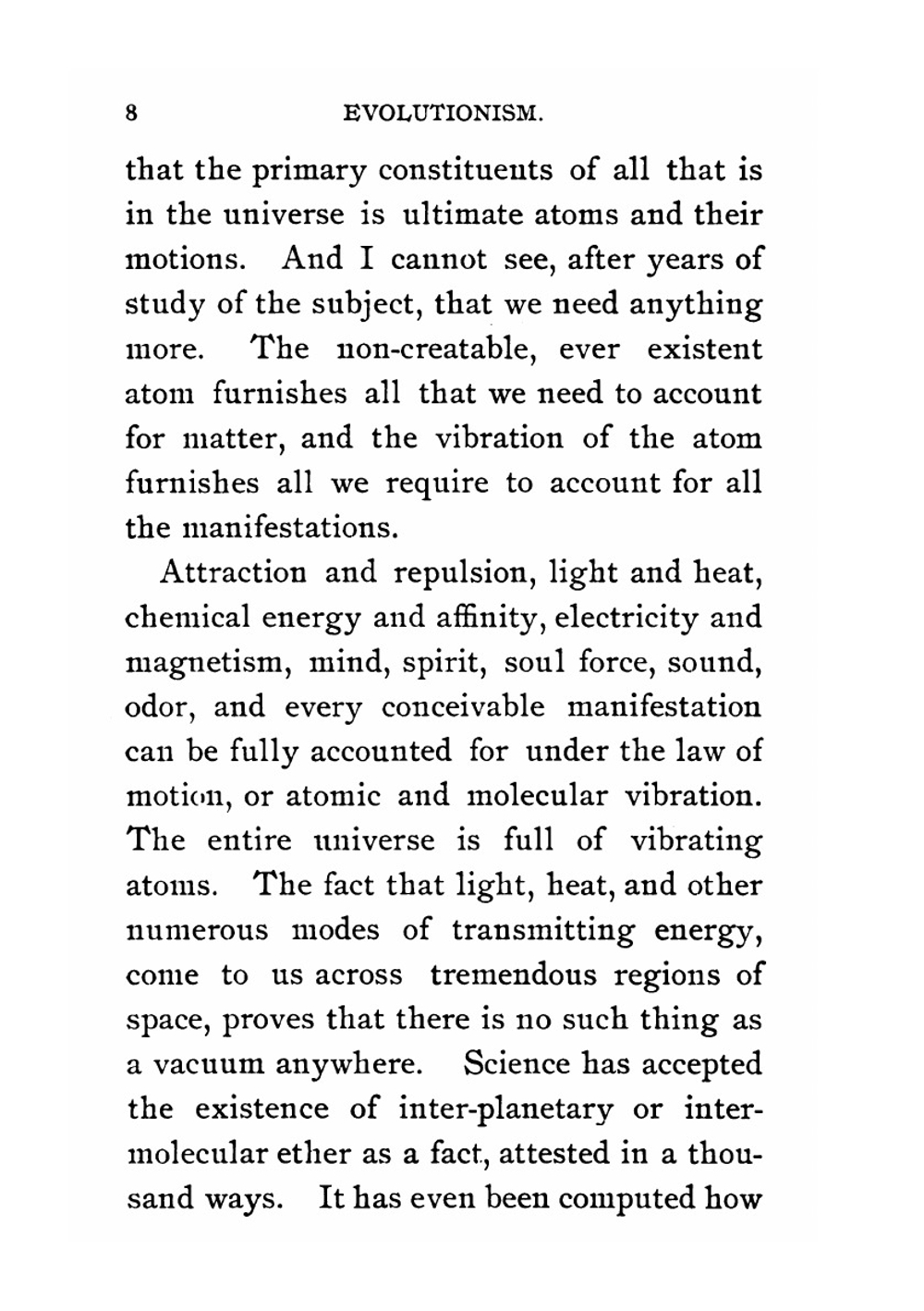 Evolutionism: A Series of Illustrated Chart Lectures Upon the Evolution of All Things in the Universe. From Atoms to Worlds, from Atoms to Souls | O.H. Richmond