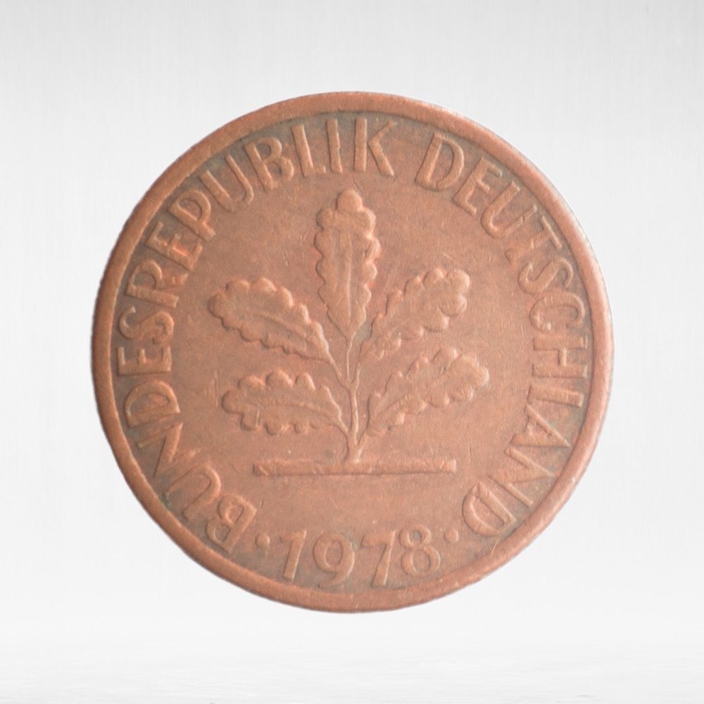 Germany, 1 Pfennig, 1978, (Hamburg Mint - "J"), VF