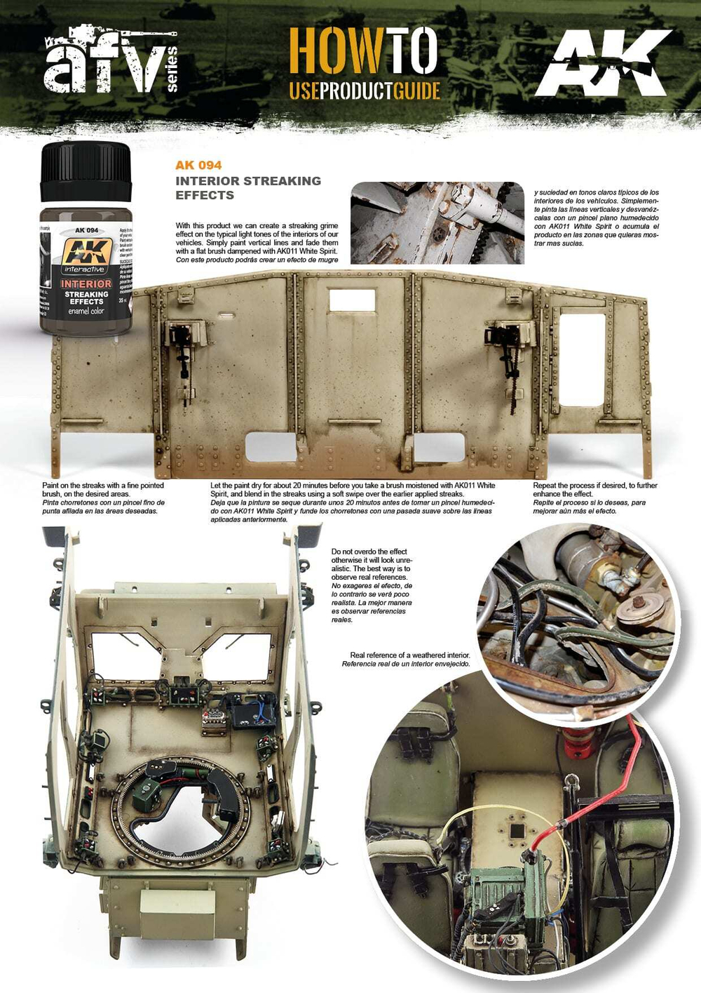 Эмалевый эффект подтеков AK Interactive - Streaking Effects for Interior 35ml