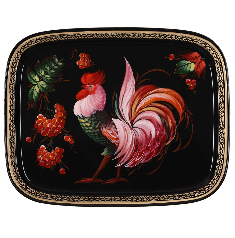 Zhostovo metal tray A19D28022533