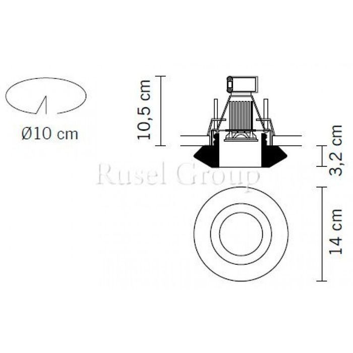 Встраиваемый светильник Fabbian Rombo D27 F59 00