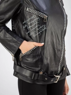 Кожаная куртка демисезонная оверсайз косуха