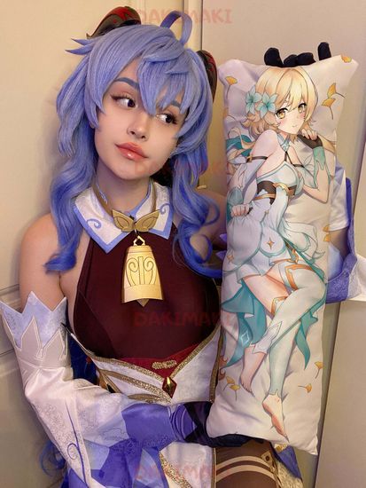 Мини дакимакура Люмин из Геншин Импакт | Genshin Impact арт. M0941, 60х20 см