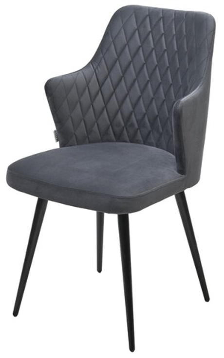 Стул М-City DISAUR Герман (Herman) Bm-3 темно-серый, Велюр, Черный каркас