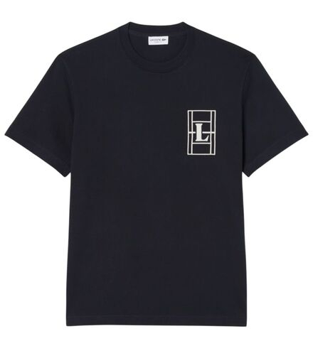 Женская теннисная футболка Lacoste Embroidered Heavy Jersey - black