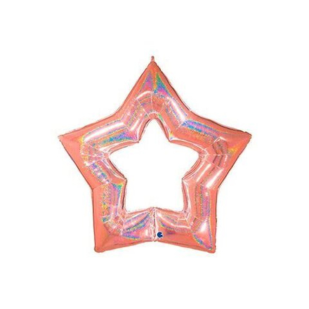Шар звезда Rose Gold блеск, 122 см