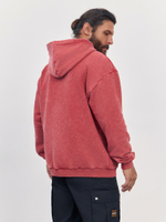 Худи garment dyed (бордовый)