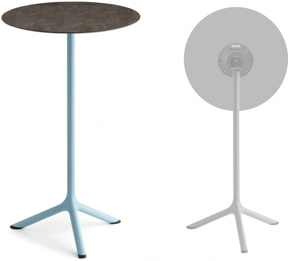 Стол ламинированный барный складной Scab Design Tripe Folding, голубой, кортен