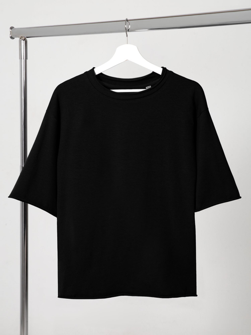 Футболка оверсайз унисекс 160гр/м2 черная