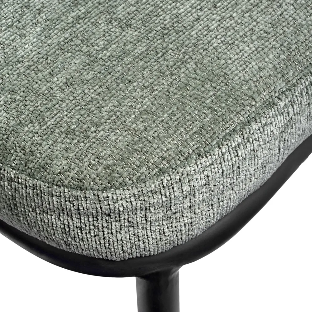 Стул полубарный Lucas 2 шалфей шенилл с чёрными ножками