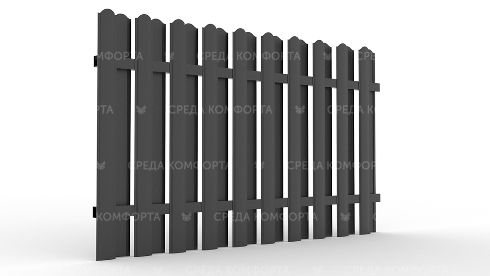 Забор из евроштакетника ZBR0041
