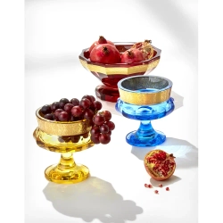 Конфетница Moser Mirth Aquamarine, 14 см