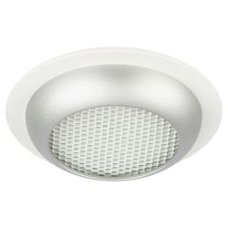 Светильник встраиваемый ЭРА KL111 WH/SL под лампу GX53 белый/серебро матовый