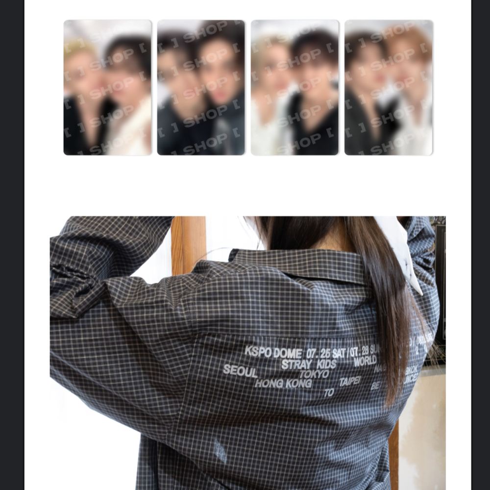 Мерч Stray Kids CHECK SHIRT - RUN IT (рубашка)