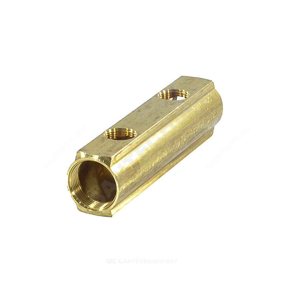 Коллектор латунь 1 1/4" ВР/ВР на 3 вых 3/4" ВР м/о 100мм R582A Giacomini R582AY003