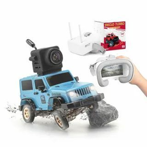 Радиоуправляемый внедорожник c камерой Jeep Wrangler 1:64 4x4 , Набор Sniclo FPV 3010 , Машина+пульт+Очки FPV