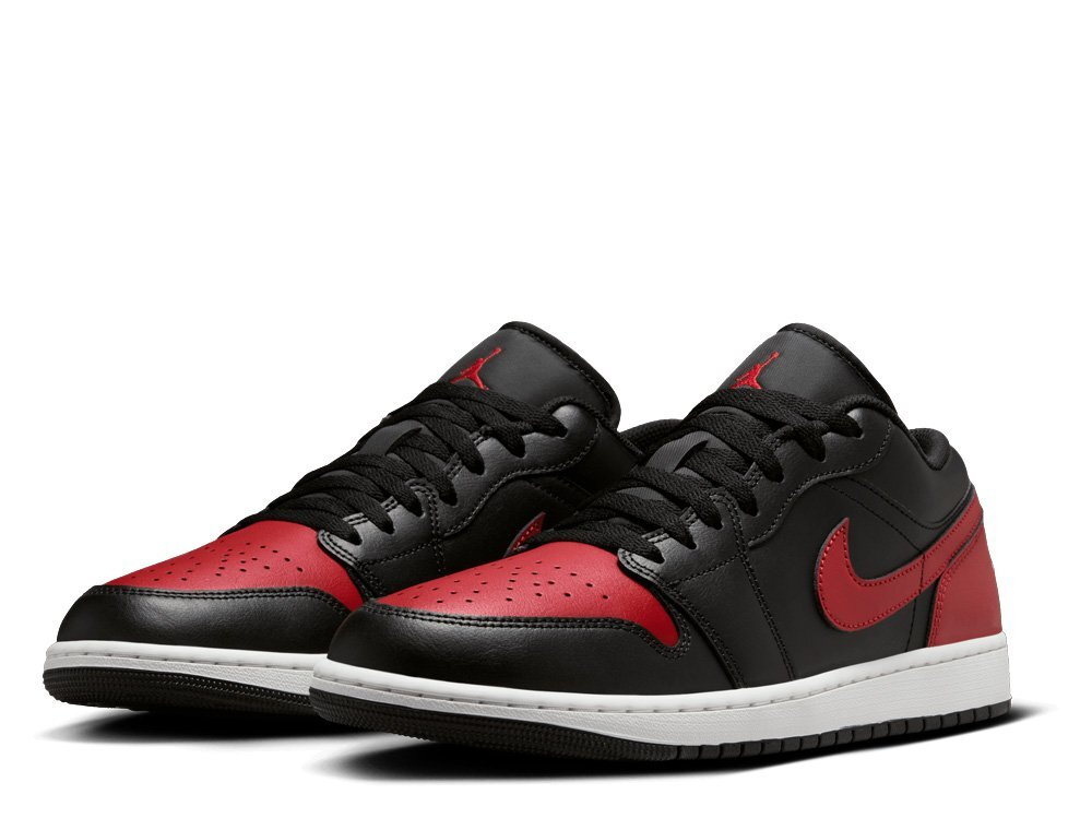 Баскетбольные кроссовки Air Jordan 1 Low Black/Red Shoes