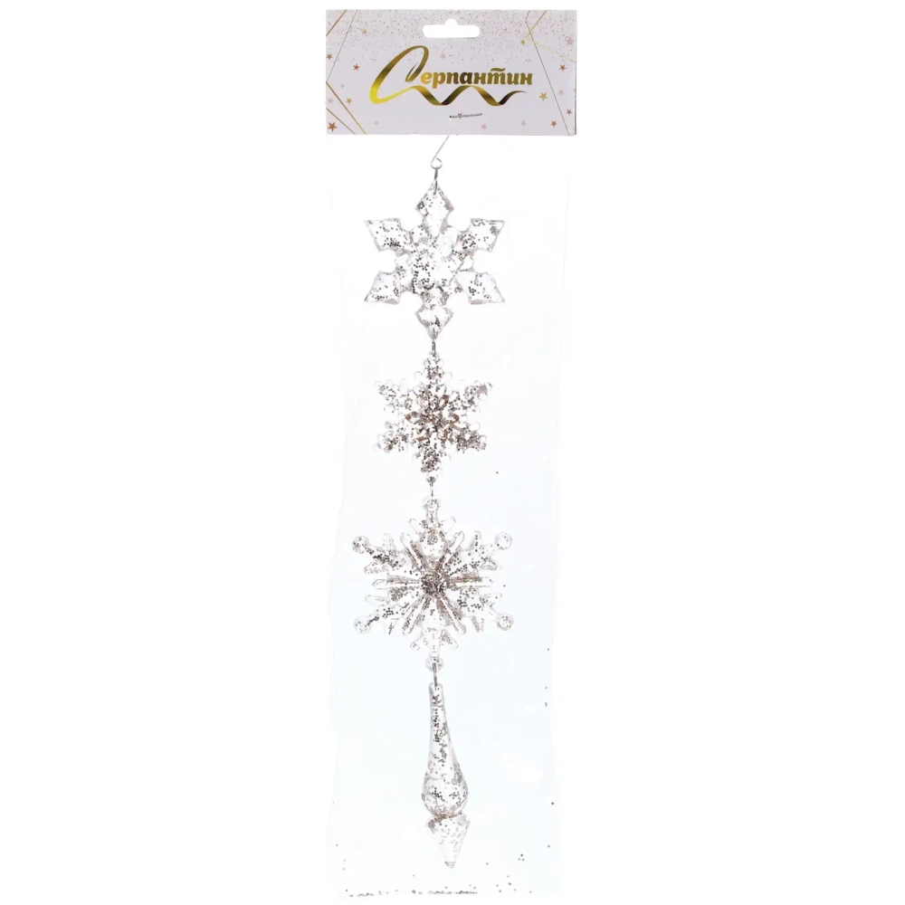 Подвеска «Волшебная снежинки» 32 см, Золотой