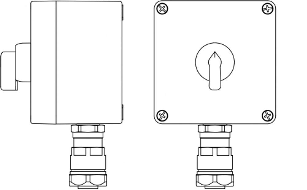 Взрывозащищенный пост управления из алюминия CPE-Р-03-(1xPB54(11))-1xANP22BMB(C)1Ex d e IIC Т5 Gb / Ex tb IIIC T95°C Db IP66/КЗ