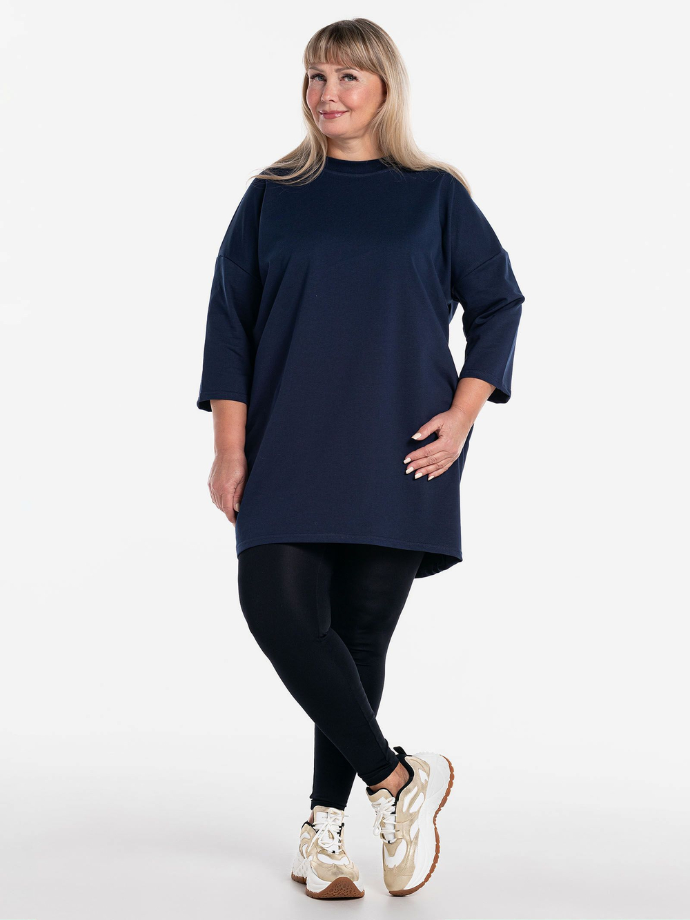 Платье из футера оверсайз