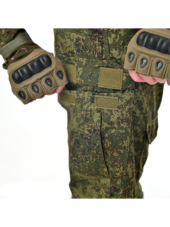 Костюм тактический с наколенниками и налокотниками (зеленная цифра) (А)