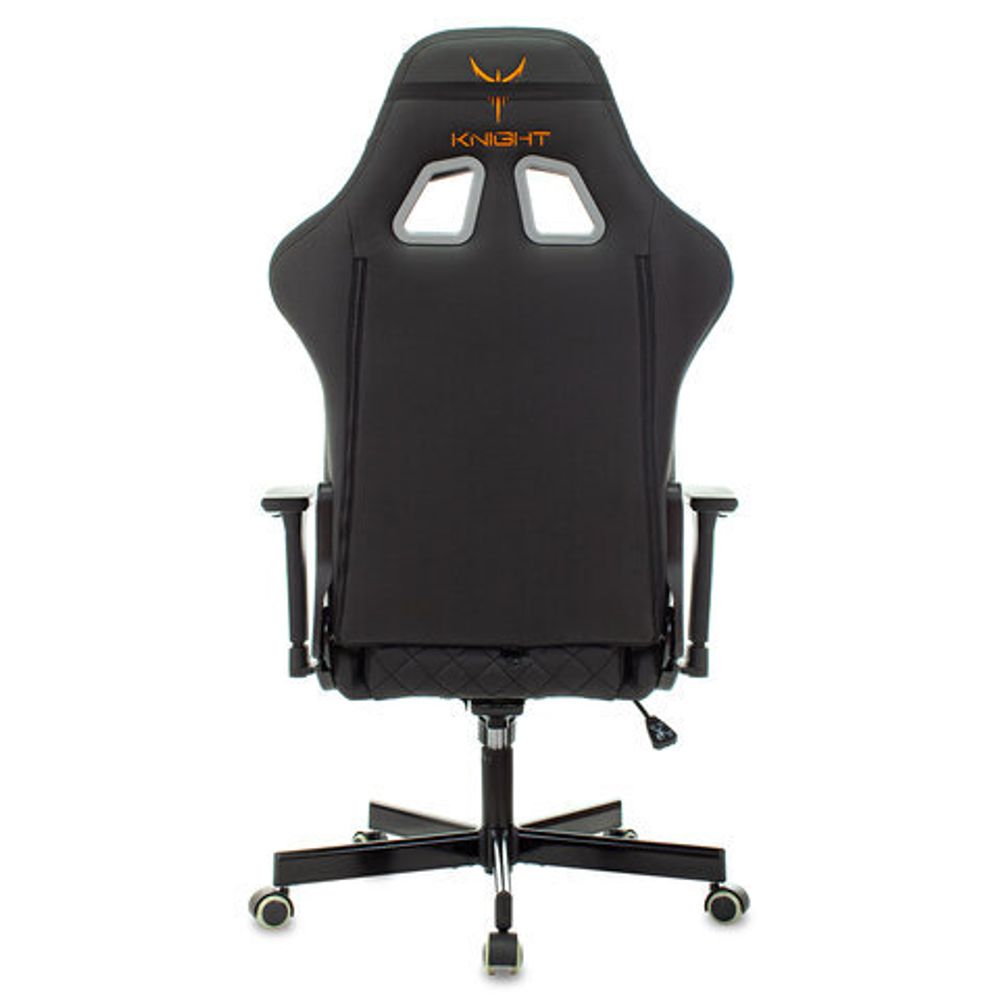 Кресло компьютерное Knight ARMOR, 2 подушки, экокожа премиум, черное, 1628888