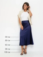 Юбка атласная, шелковая, на резинке