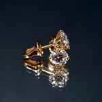 Пусеты с бриллиантом 57 граней