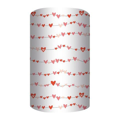 Упаковочная бумага мелованная 65-70 гр/м2 70х100см "Сердечки" (Академия Групп)